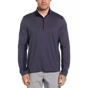 PGA Tour PEACOAT NWT Micro Jacquard Quarter-Zip Pullover Sweater Peacoat